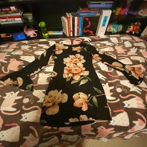 Bell Sleeve Floral Print Dress